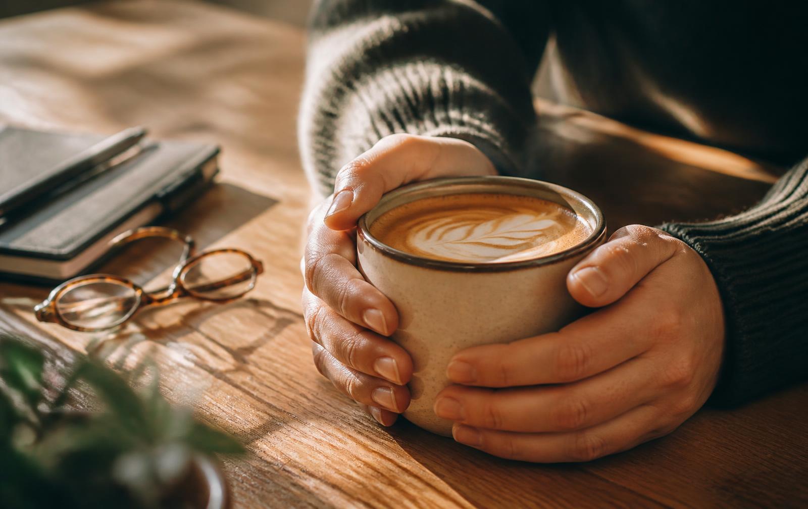 Copo de café sobre a mesa